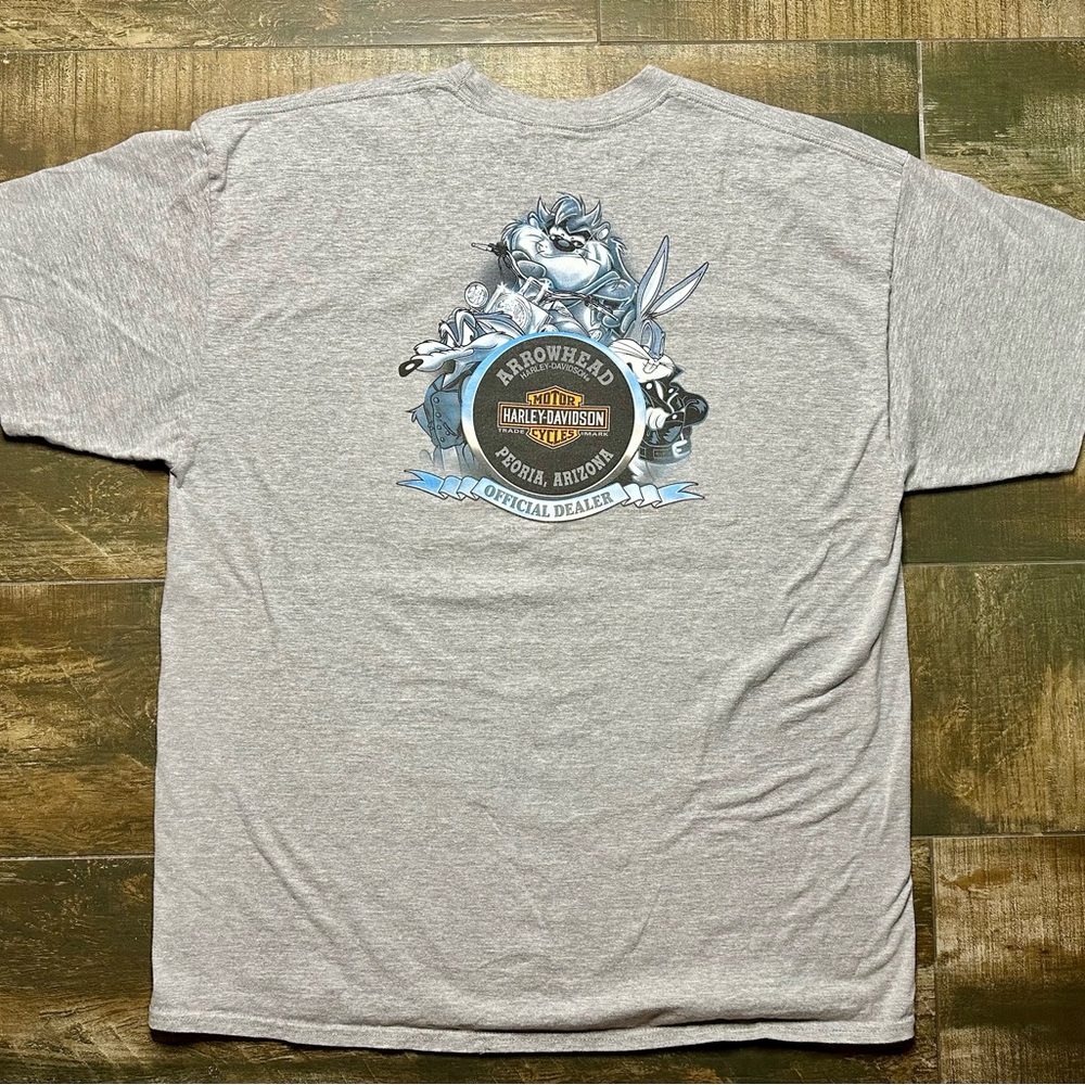 Harley-Davidson Looney Tunes Graphic T-Shirt Road Runner Bugs Bunny Taz Sz 2XL - Picture 6 of 9